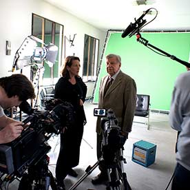Dreharbeiten mit Hugo Portisch für WEGA-Film © Lichtfilm